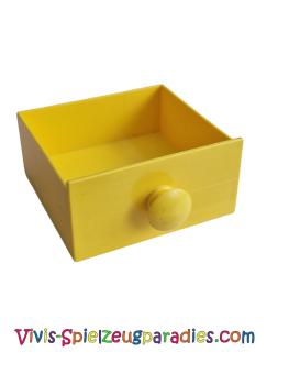 Lego Duplo Puppen Möbel Schrank Schublade 4 x 4 mit rundem Griff (31323) gelb